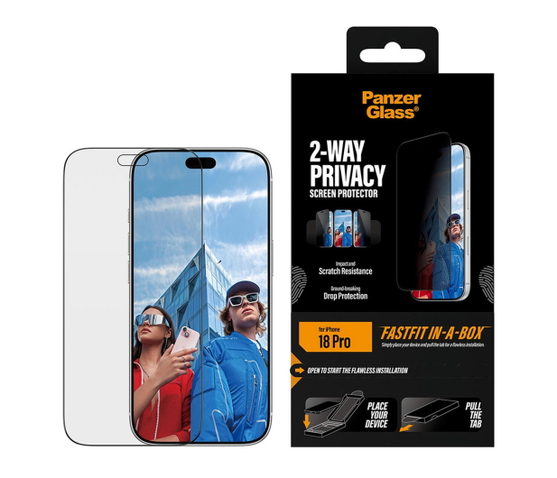 PanzerGlass Ultra-Wide Fit (Fastfit) do iPhone 18 Pro privacy - 1603990 - zdjęcie